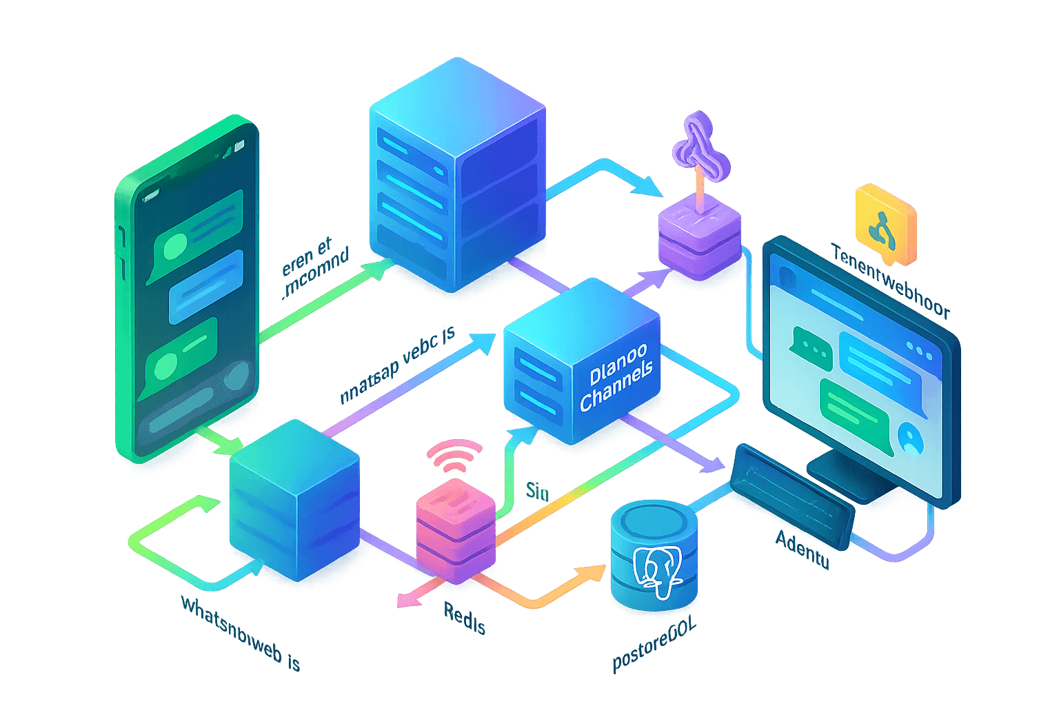 Multi-agent live chat integration with WhatsApp